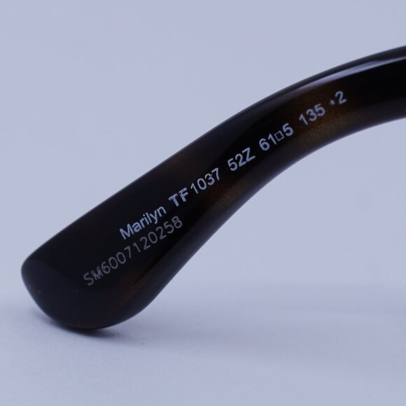 Tom Ford Marilyn FT1037 52Z Sunglasses Havana Square Frame, Violet Lenses - Picture 4 of 8